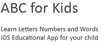 Learn Letters, Numbers and Words, Educational App for your child